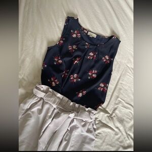 Floral tank blouse – petite